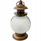 LAMPION ZŁOTY METALOWY SZKLANY 22CM