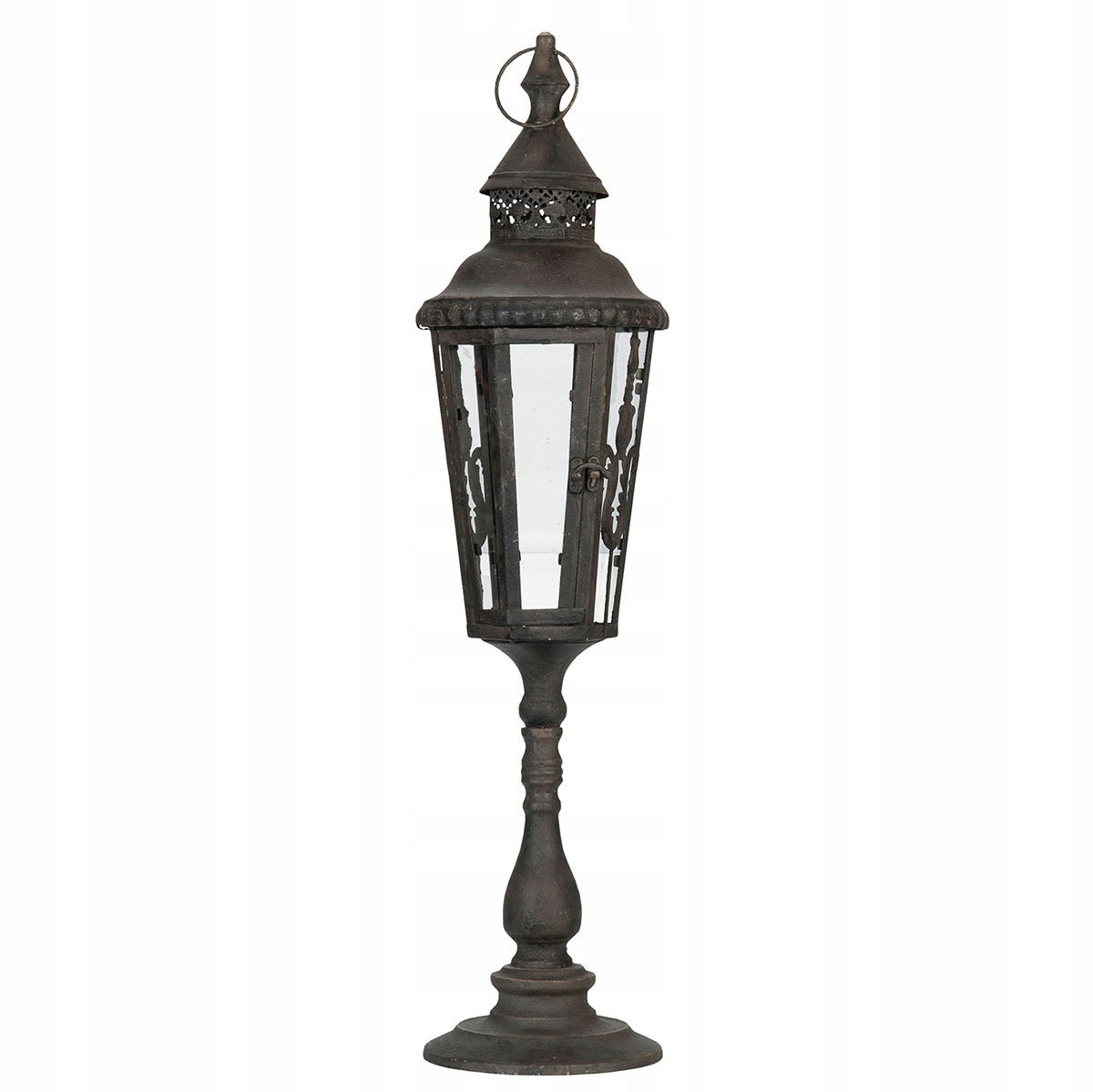 LAMPION NA STOJAKU RETRO METALOWY WYS. 77CM