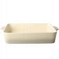 NACZYNIE ŻAROODPORNE CERAMICZNE DUŻE 33cm DO PIEKARNIKA ZAPIEKANIA BEŻOWE