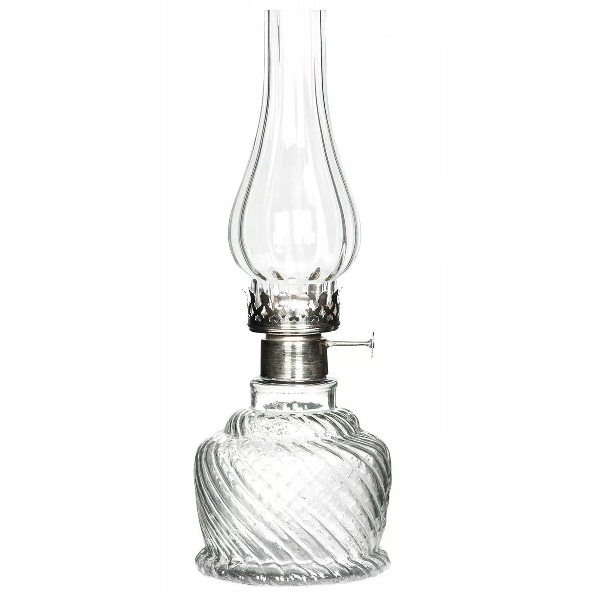 ŚWIECZNIK LAMPA NAFTOWA PRZEZROCZYSTA 34CM