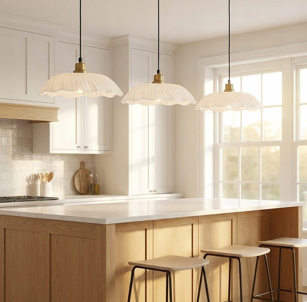 LAMPA SUFITOWA WISZĄCA NAD STÓŁ WYSPE 30cm BIAŁA LOFT DO SALONU KUCHNI