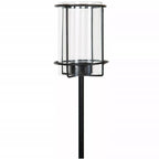 LAMPION OGRODOWY do wbicia metalowy czarny