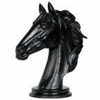 FIGURKA GŁOWA KONIA CZARNY MAT WYS. 41CM
