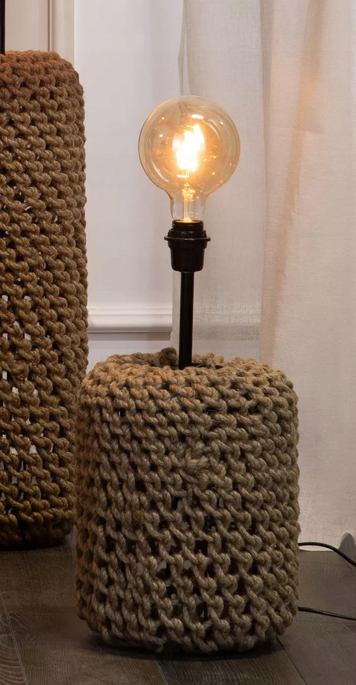 LAMPA STOŁOWA BOHO JUTOWA 50CM