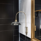 LAMPA KINKIET srebrna złota ścienna