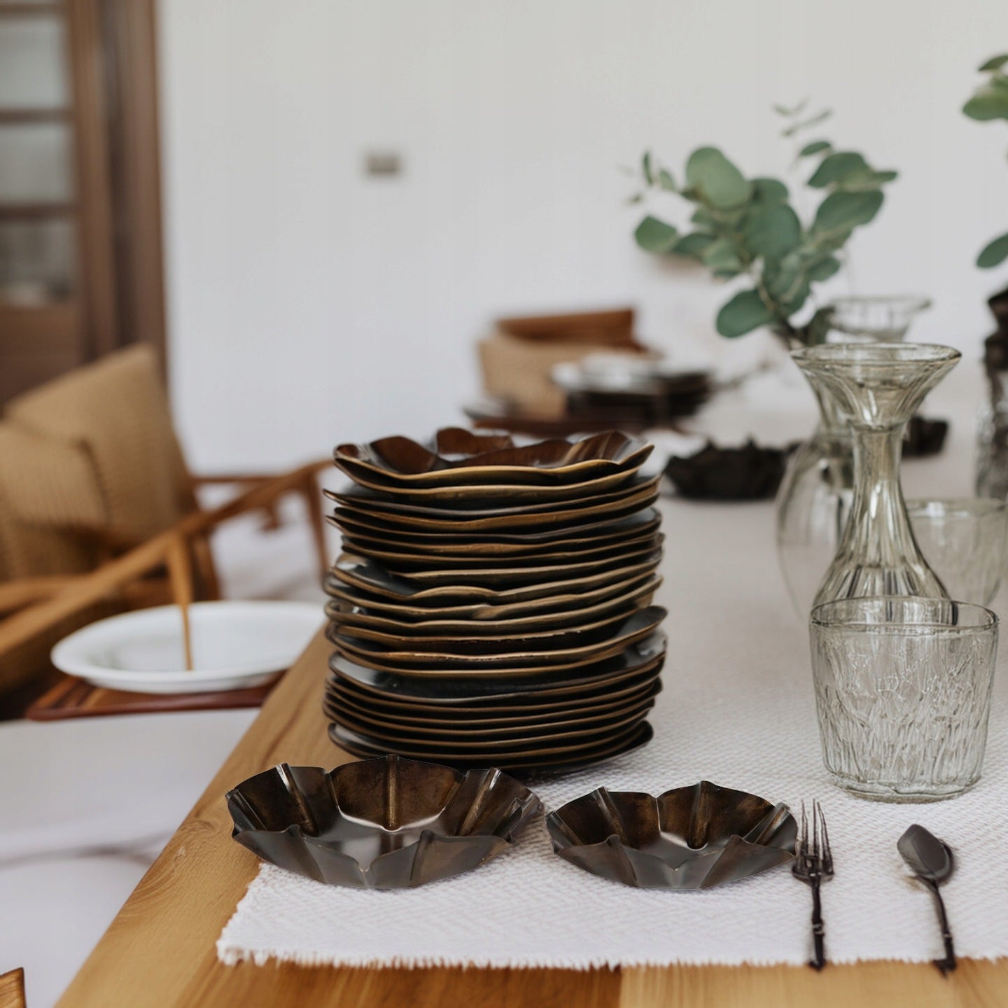 PODSTAWKA METALOWA LOFT BRĄZOWA 2 SZT.