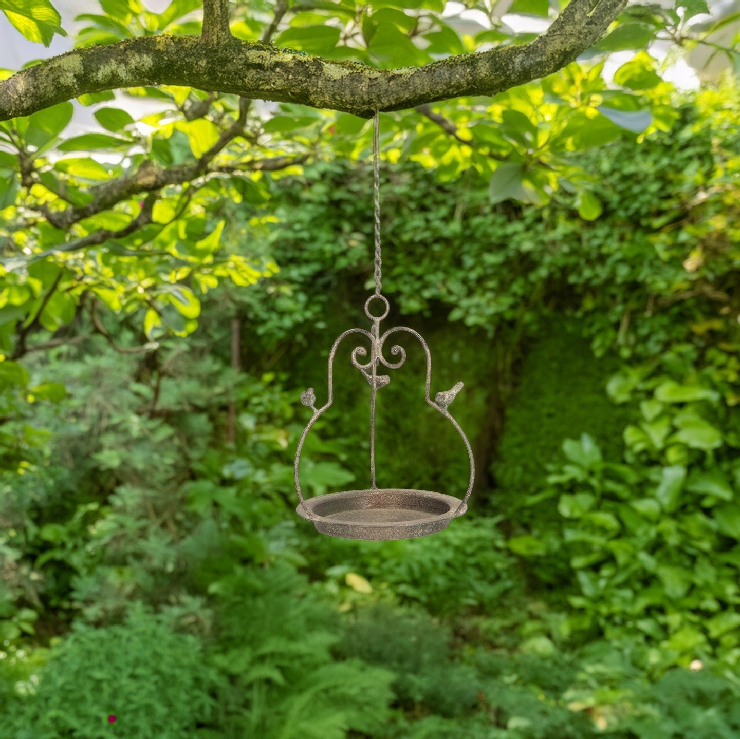 KARMNIK DLA PTAKÓW wiszący stare złoto