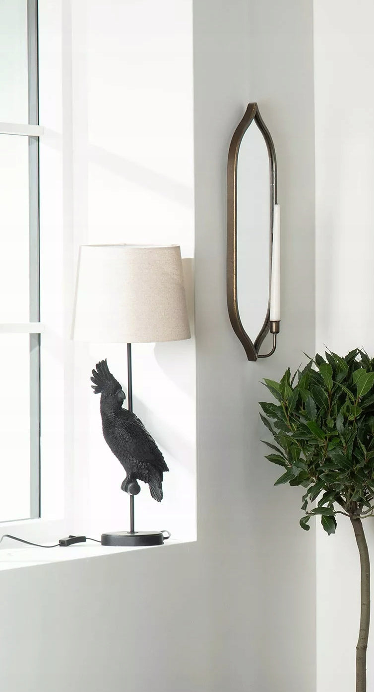 LAMPA STOŁOWA PAPUGA CZARNA 50CM