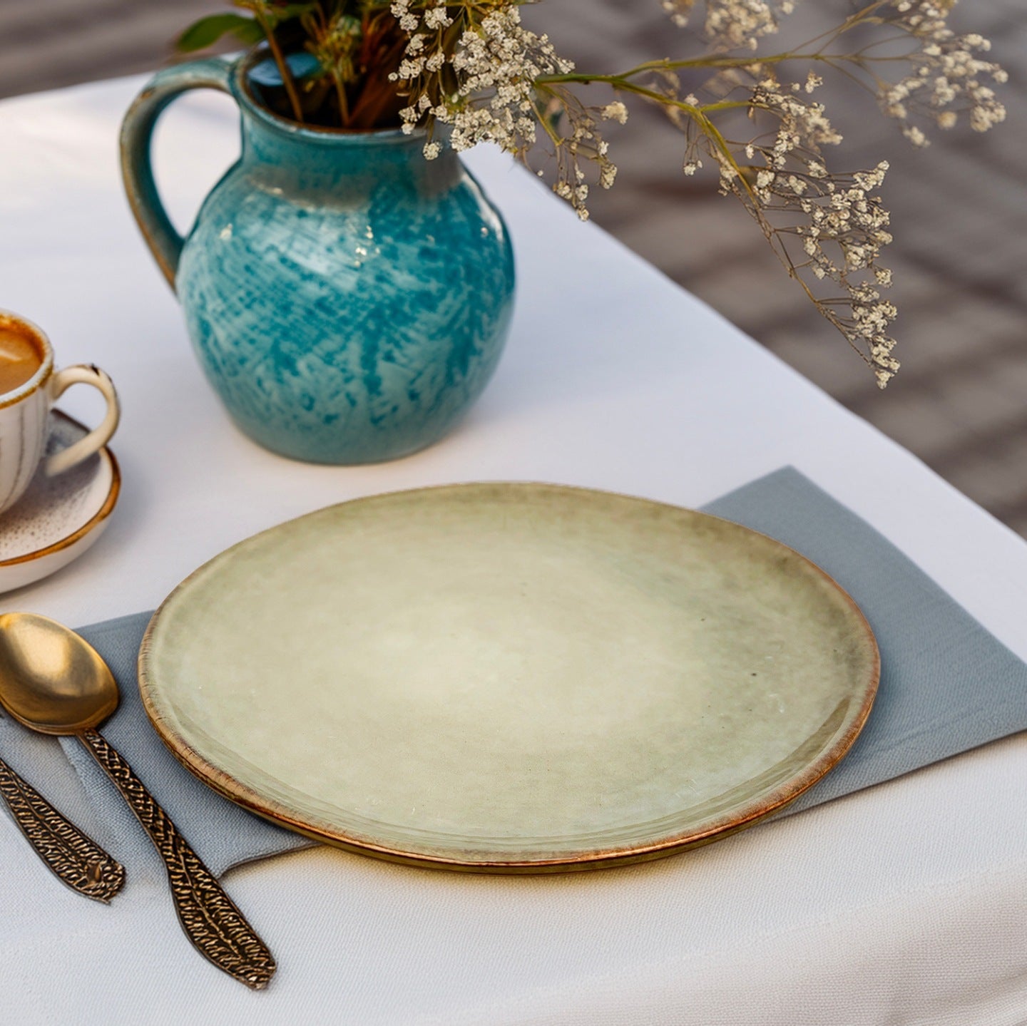 TALERZ DESEROWY BRĄZOWY 20cm