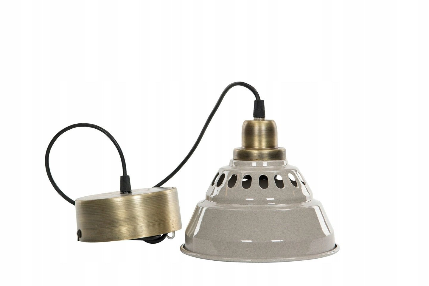 LAMPA wisząca LIAM szara złota śr. 18cm