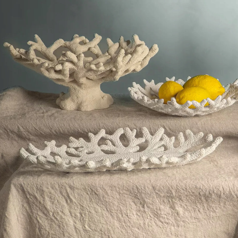 PATERA BIAŁA RAFA KORALOWA na owoce 38cm