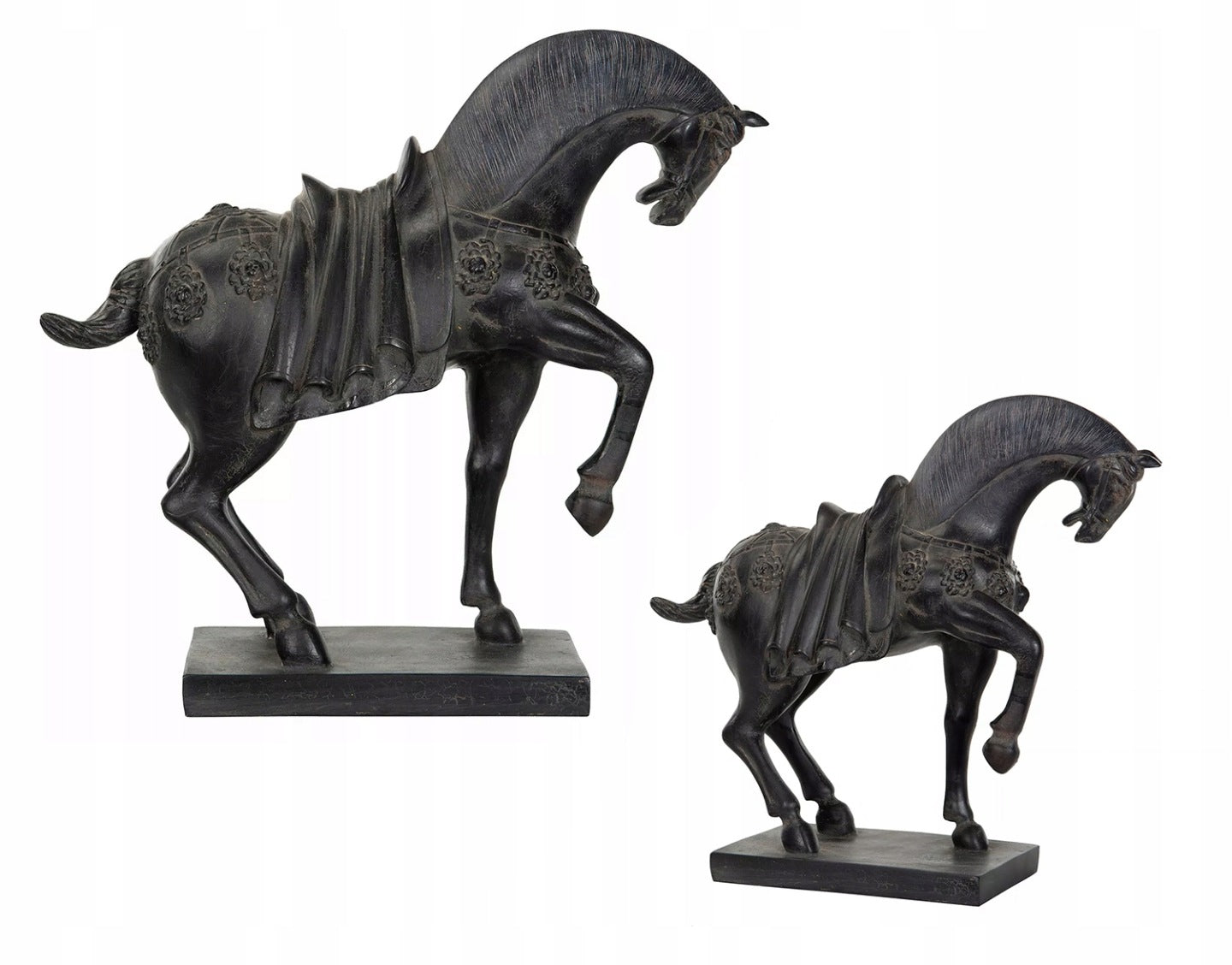 FIGURKA KOŃ CZARNY MAT 34CM