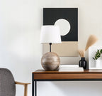 LAMPA STOŁOWA KULA BOHO DREWNIANA 24CM