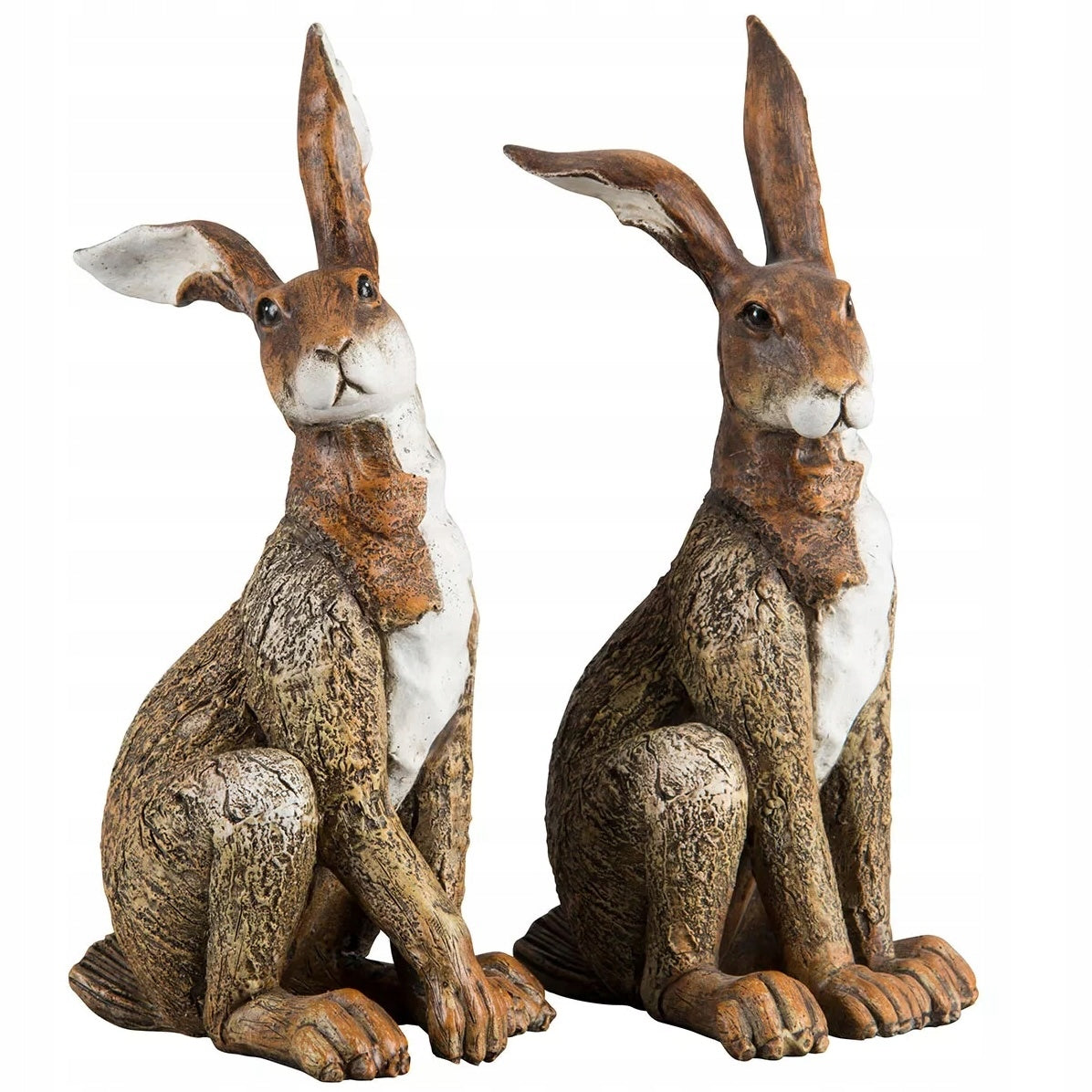 FIGURKA ZAJĄC 2 SZT. BRĄZOWA