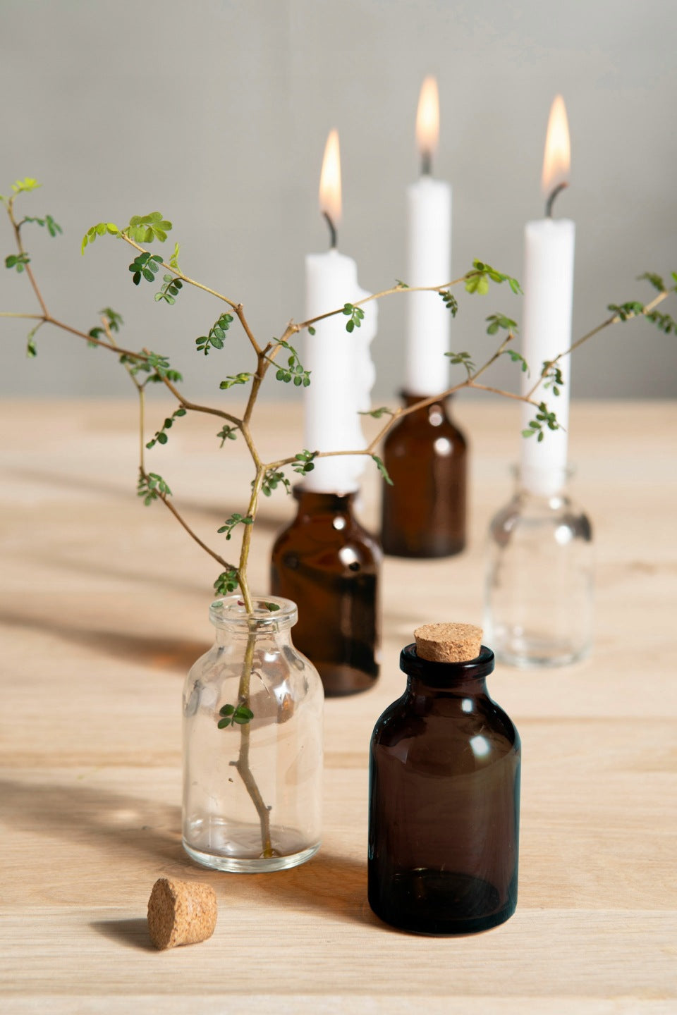 BUTELKA Z KORKIEM BURSZTYNOWA 30ML