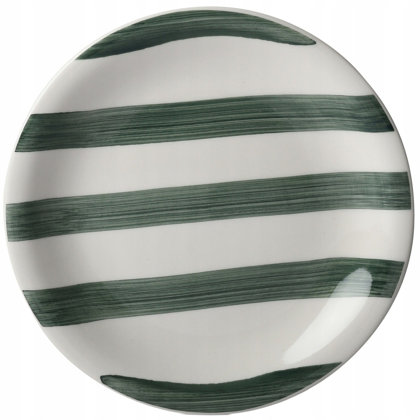 TALERZ DESEROWY 19cm CERAMICZNY TALERZYK W PASKI SERWIS NA SZTUKI CIASTO