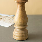 ŚWIECZNIK DREWNIANY BOHO WYS. 28CM