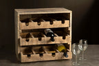 STOJAK NA WINO DREWNIANY BOHO