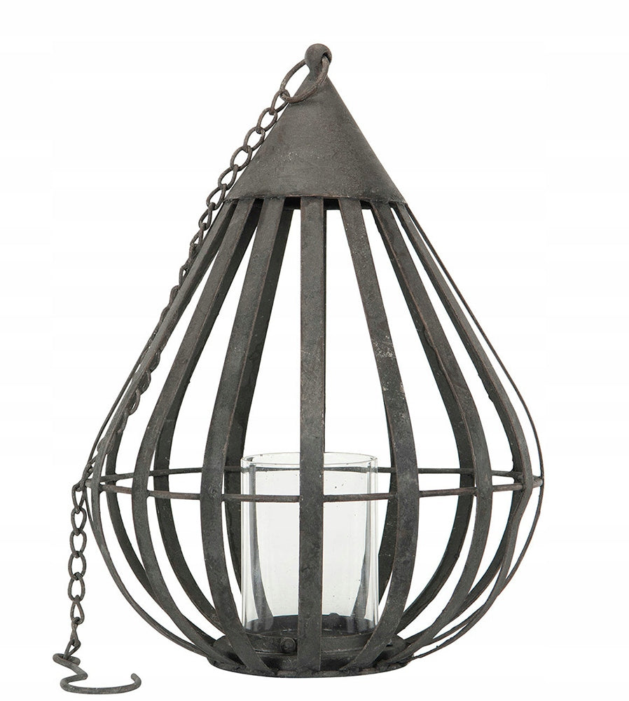 LAMPION WISZĄCY RETRO METALOWY 33CM