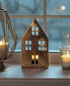 ŚWIECZNIK DOMEK TEALIGHT 15CM