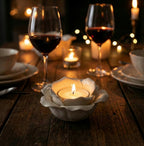 ŚWIECZNIK KWIAT BIAŁY TEALIGHT