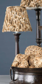KLOSZ DO LAMPY naturalne pióra 21cm