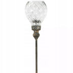 LAMPION OGRODOWY do wbicia metalowy szklany