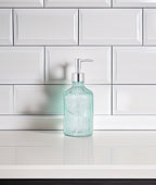 DOZOWNIK SOAP BŁĘKITNY SZKLANY 500ML