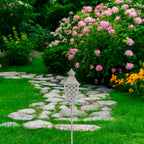 LAMPION OGRODOWY DO WBICIA METALOWY SZARY