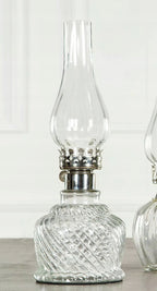 ŚWIECZNIK LAMPA NAFTOWA PRZEZROCZYSTA 34CM