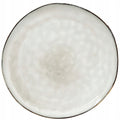 TALERZ OBIADOWY PŁYTKI PŁASKI BEŻOWY 28cm CERAMICZNY OKRĄGŁY NA SZTUKI