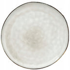 TALERZ OBIADOWY PŁYTKI PŁASKI BEŻOWY 28cm CERAMICZNY OKRĄGŁY NA SZTUKI