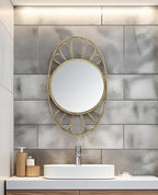 LUSTRO DŁUGIE METALOWE 85CM ZŁOTE