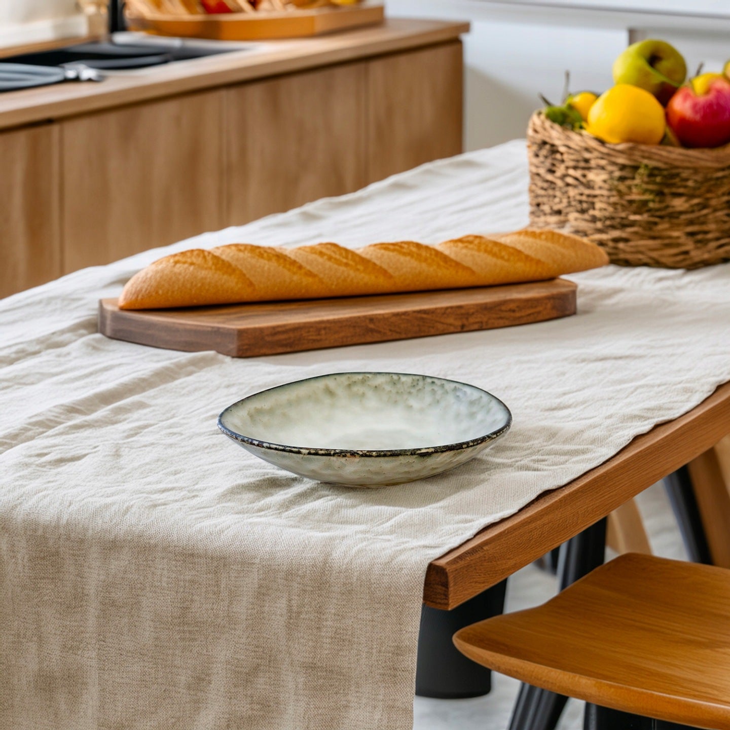 PÓŁMISEK CERAMICZNY szary 24cm