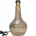 LAMPA STOŁOWA BOHO DREWNIANA 34CM