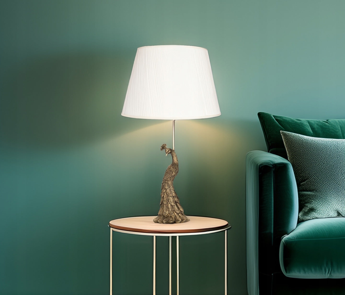 LAMPA STOŁOWA PAW ZŁOTA