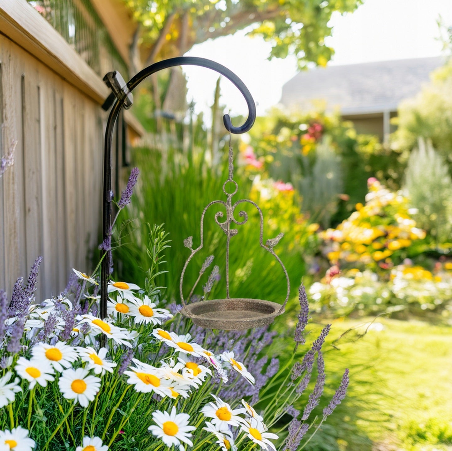KARMNIK DLA PTAKÓW wiszący stare złoto