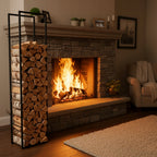 STOJAK NA DREWNO KOMINKOWE loft 165x40x28cm