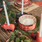 MISA CERAMICZNA NACZYNIE ŻAROODPORNE CZERWONE ŚWIĄTECZNE CERAMICZNE