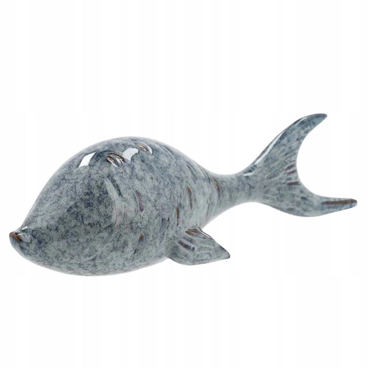 FIGURKA RYBA CERAMICZNA NIEBIESKA