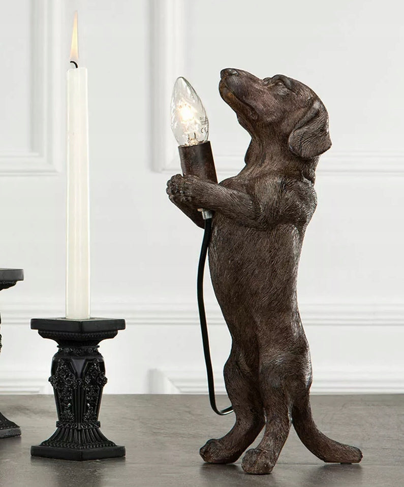 LAMPA STOŁOWA JAMNIK BRĄZOWA 36CM