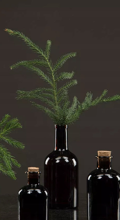 BUTELKA Z KORKIEM BURSZTYNOWA 400ML