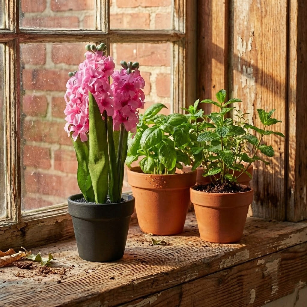 HIACYNT SZTUCZNY RÓŻOWY 32cm JAK ŻYWY REALISTYCZNY KWIAT ROŚLINA DO DOMU