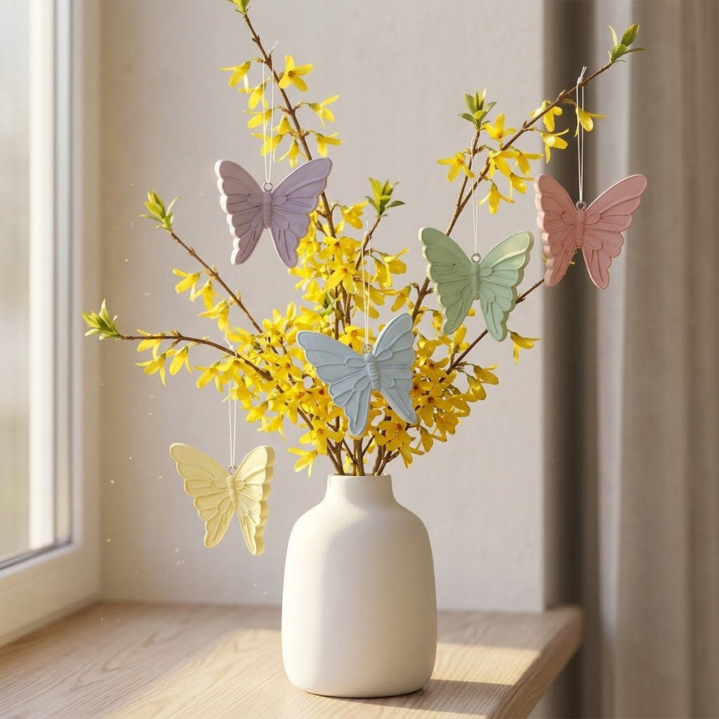 ZAWIESZKA BOMBKA NA WIELKANOC MOTYL MOTYLE 5 szt NA DRZEWKO DRZWI PREZENT