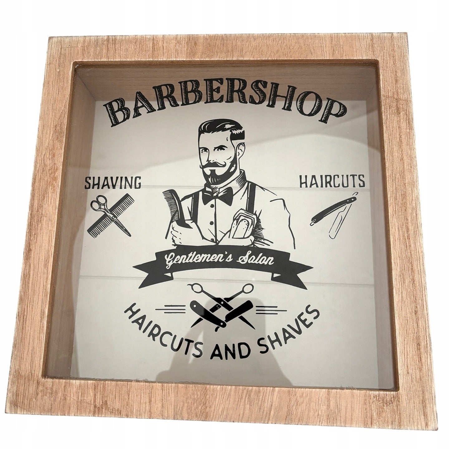 PUDEŁKO DREWNIANE BARBER 25cm