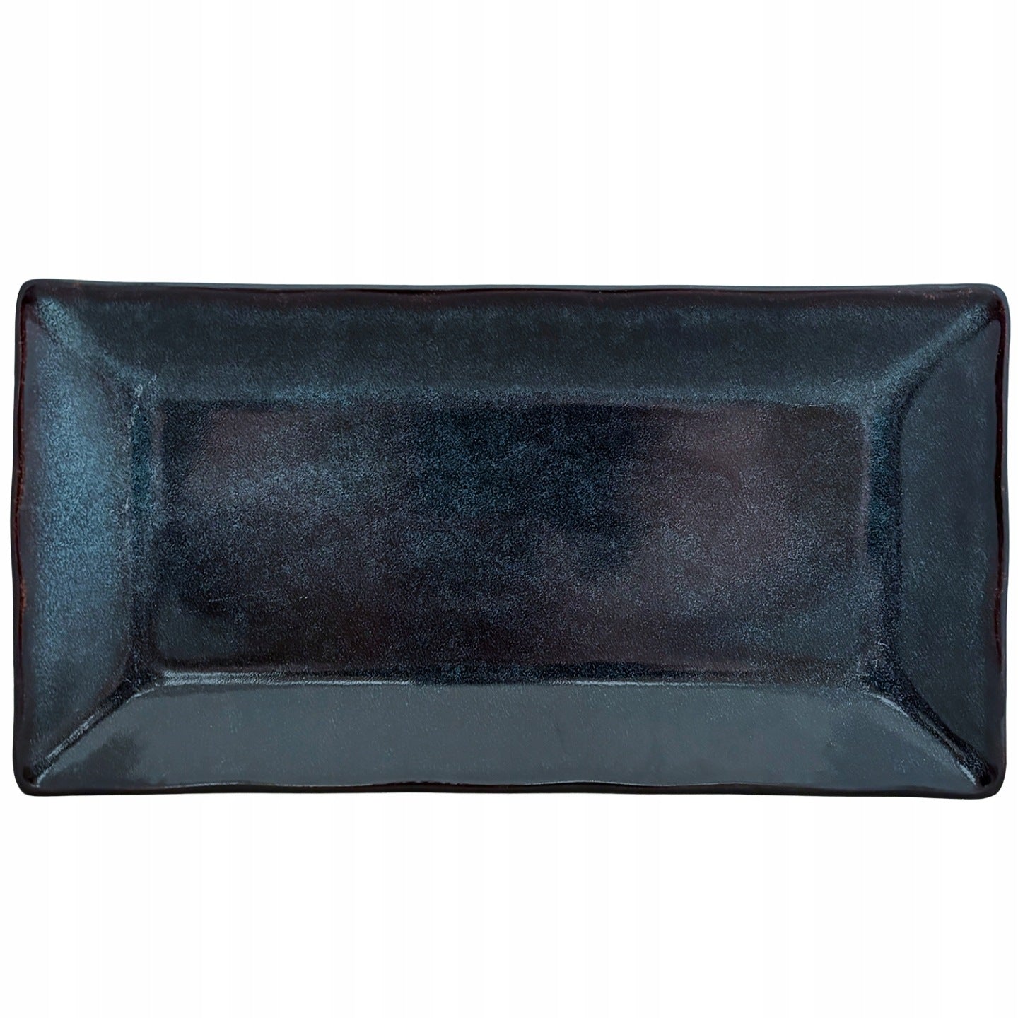 TALERZ PROSTOKĄTNY NIEBIESKI 33x17cm