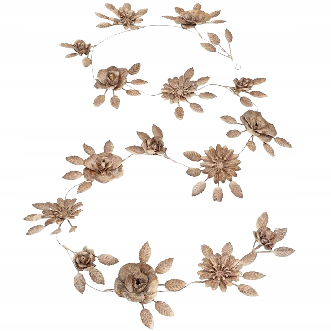 DEKORACJA OZDOBA ŚCIENNA GIRLANDA METALOWA 140cm DŁUGA DO SALONU DOMU