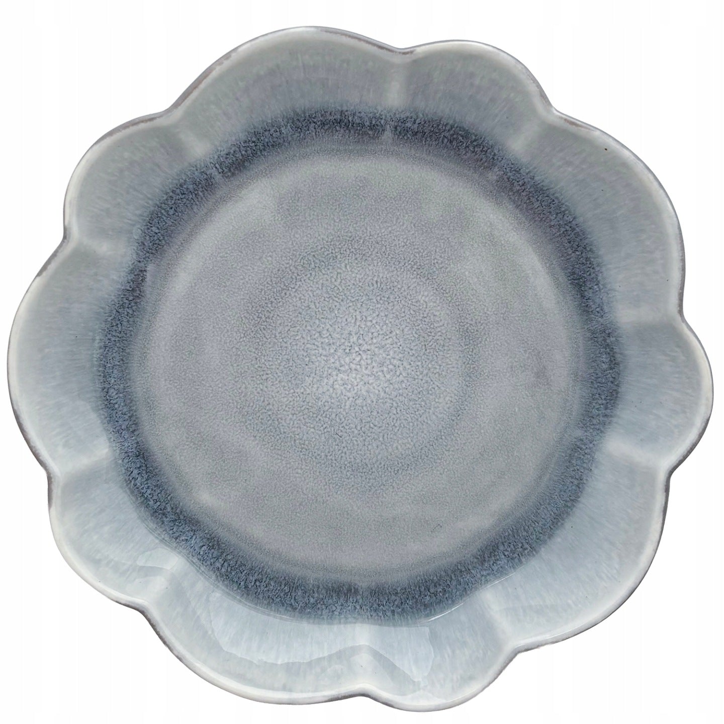 TALERZ DESEROWY SZARY BŁĘKITNY 20cm