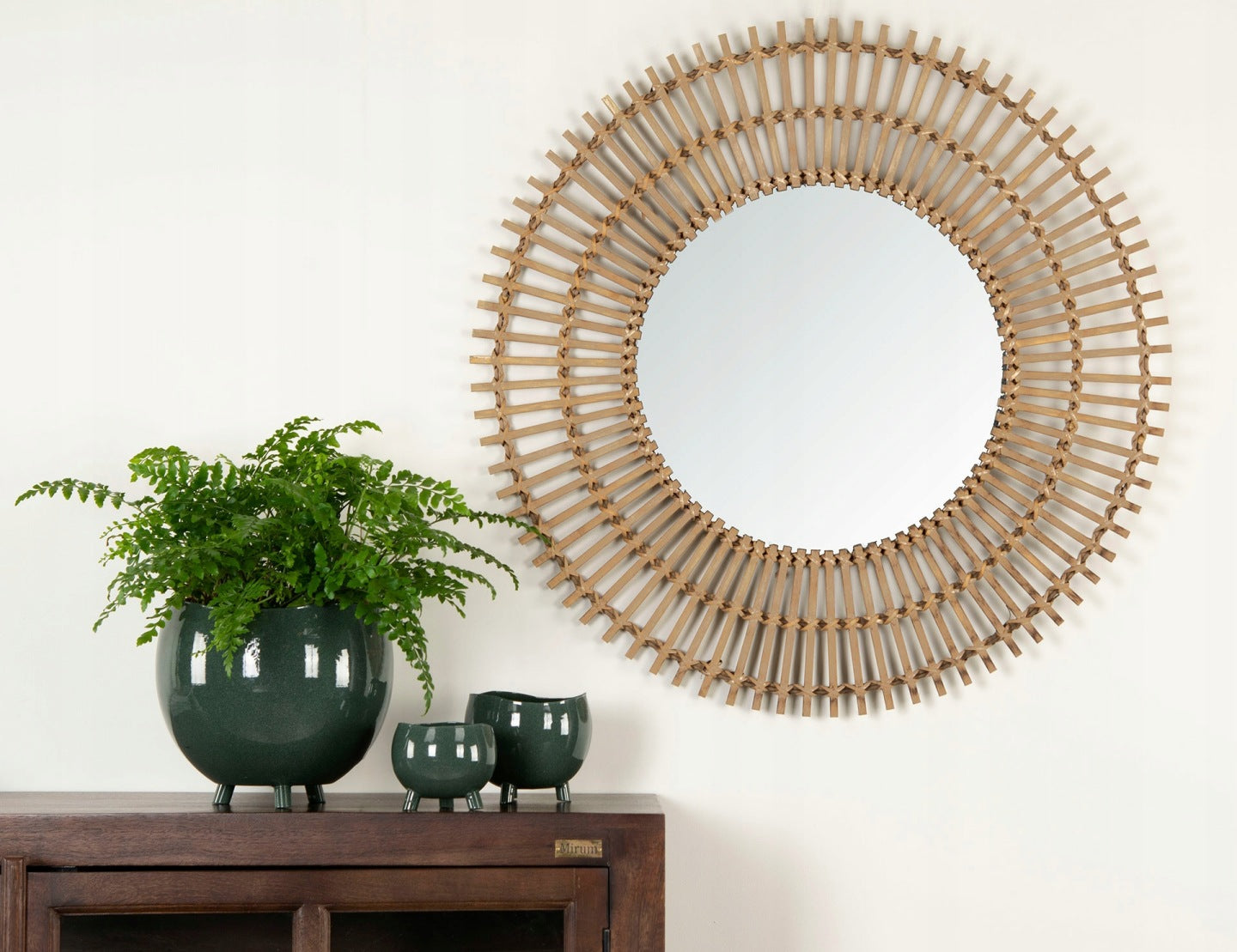LUSTRO BOHO BAMBUSOWE ŚR. 82CM