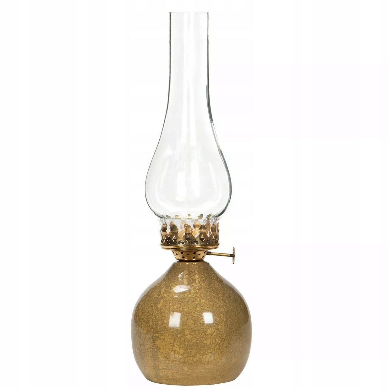 ŚWIECZNIK LAMPA NAFTOWA MIODOWY 34CM